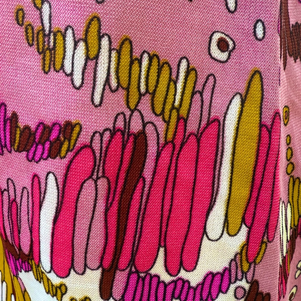 Vintage Pink and Brown 1960’s Mini Dress - Picture 5 of 7